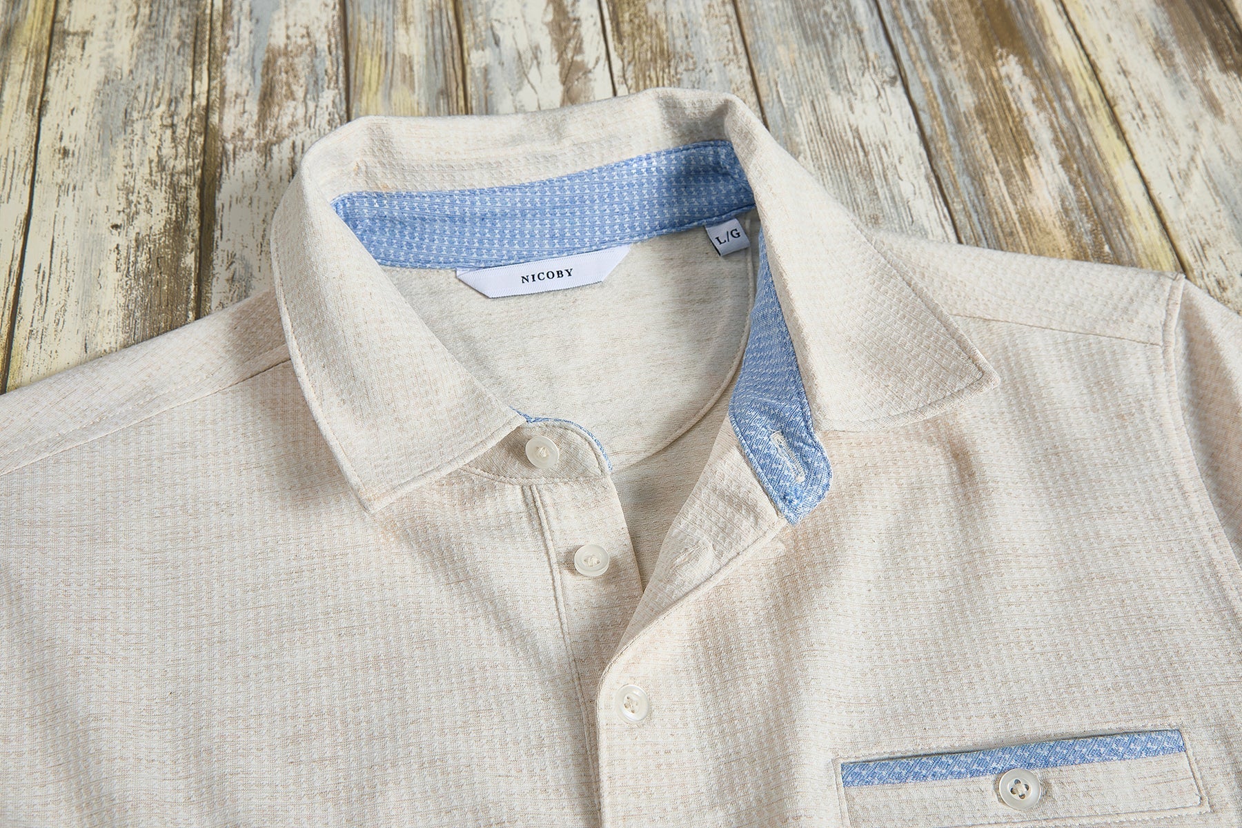 Jacquard Pattern Polo - thegreatputonmvJacquard Pattern PoloJacquard Pattern PoloJacquard Pattern PoloT - SHIRTNICOBYthegreatputonmvNC26S09308Jacquard Pattern PoloMOatmeal