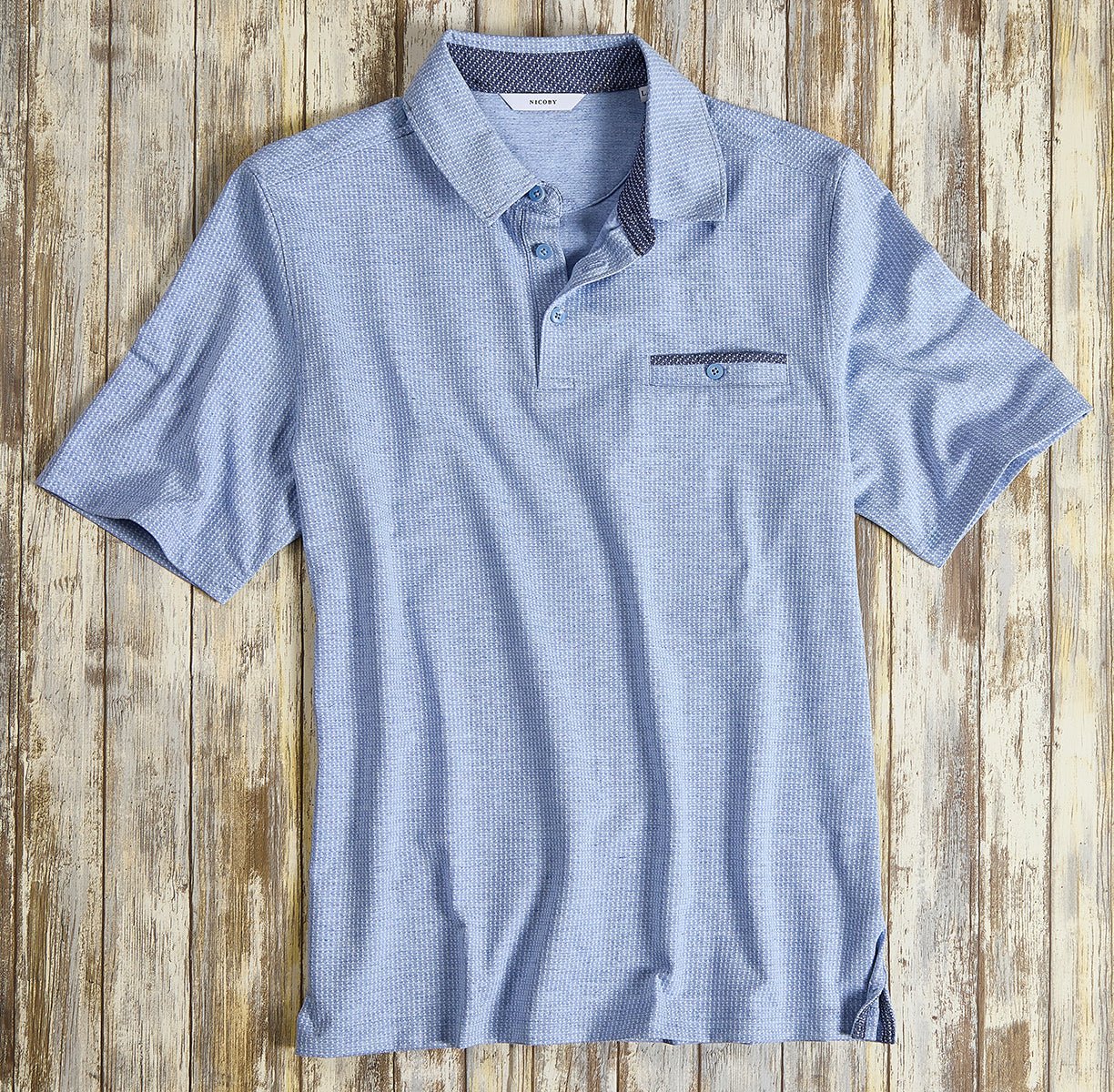Jacquard Pattern Polo - thegreatputonmvJacquard Pattern PoloJacquard Pattern PoloJacquard Pattern PoloT - SHIRTNICOBYthegreatputonmvNC26S09308Jacquard Pattern PoloMBlue