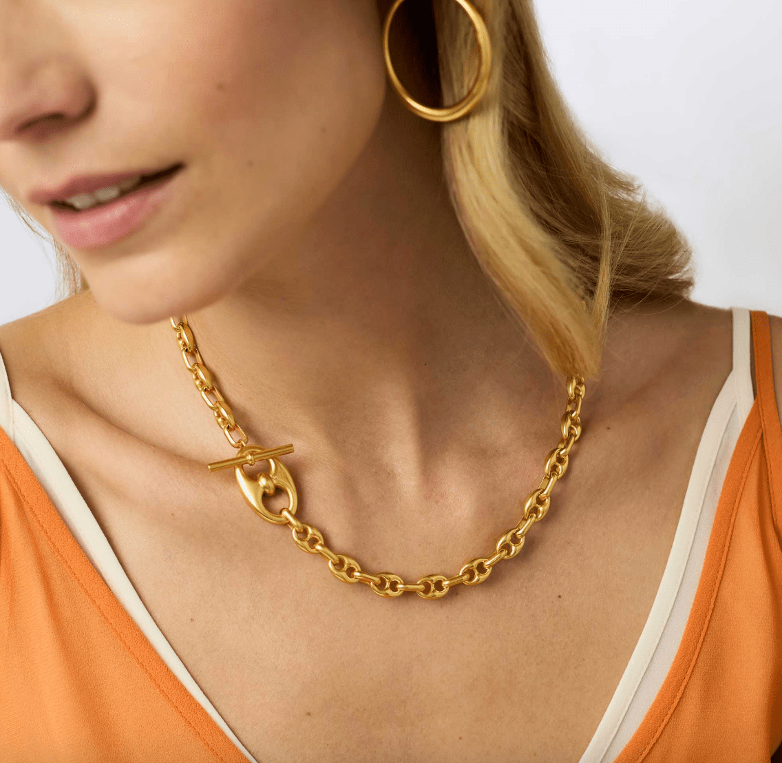 Laguna Demi Link Necklace - thegreatputonmvLaguna Demi Link NecklaceLaguna Demi Link NecklaceLaguna Demi Link NecklaceNeckaceJulie VosthegreatputonmvN625G00Laguna Demi Link Necklace