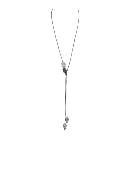 LEATHER & BAROQUE PEARL LARIAT, OPTIONS, LLAR - thegreatputonmvLEATHER & BAROQUE PEARL LARIAT, OPTIONS, LLARLEATHER & BAROQUE PEARL LARIAT, OPTIONS, LLARLEATHER & BAROQUE PEARL LARIAT, OPTIONS, LLARNecklaceMargo MorrisonthegreatputonmvLEATHER & BAROQUE PEARL LARIAT, OPTIONS, LLARBlack Leather - White Pearl56530823