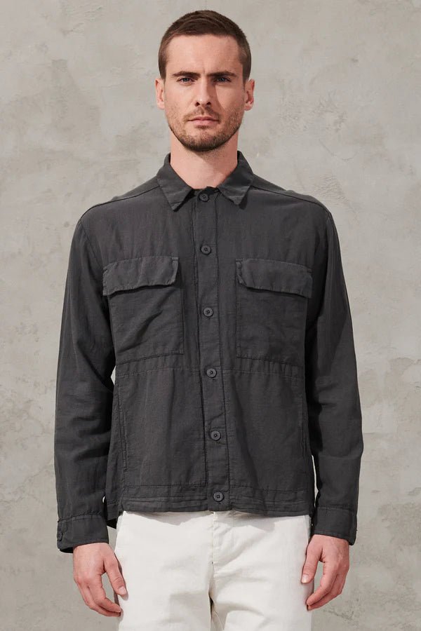 Linen-Cotton Twill Overshirt - thegreatputonmvLinen-Cotton Twill OvershirtLinen-Cotton Twill OvershirtLinen-Cotton Twill OvershirtMEN'S L/S SHIRTSTransit Men'sthegreatputonmvCFUTRWV313Linen-Cotton Twill OvershirtMU12 CHARCOAL