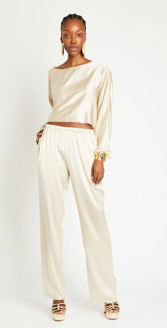 Liz Silk Pants - thegreatputonmvLiz Silk PantsLiz Silk PantsLiz Silk PantsBeryllthegreatputonmvLiz Pants - LatteLiz Silk PantsXSLatte