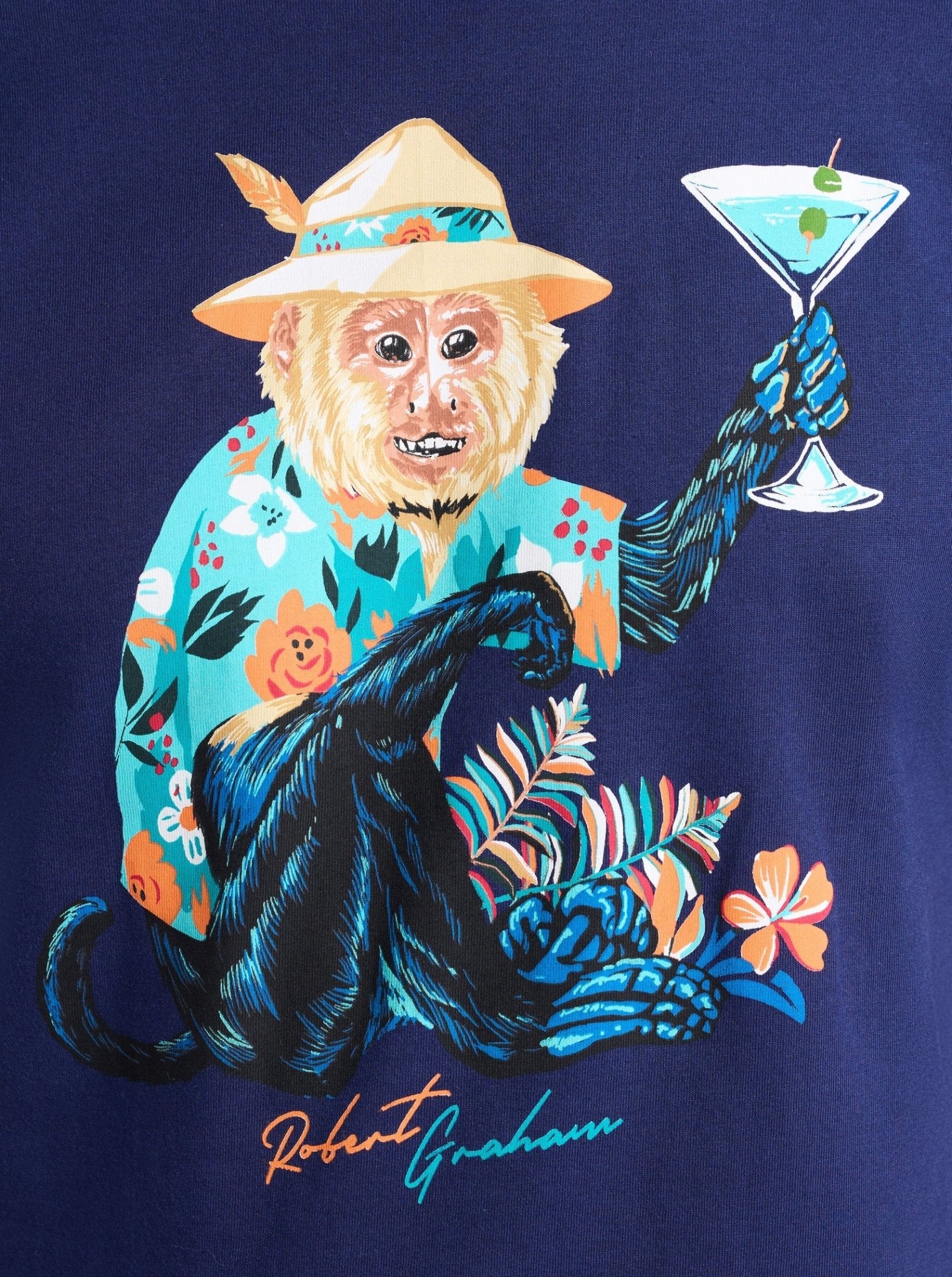 MONKEY VACATION SHORT SLEEVE T - SHIRT - thegreatputonmvMONKEY VACATION SHORT SLEEVE T - SHIRTMONKEY VACATION SHORT SLEEVE T - SHIRTMONKEY VACATION SHORT SLEEVE T - SHIRTMen's ShirtRobert GrahamthegreatputonmvS26721-410MONKEY VACATION SHORT SLEEVE T - SHIRTNAVYM56795676