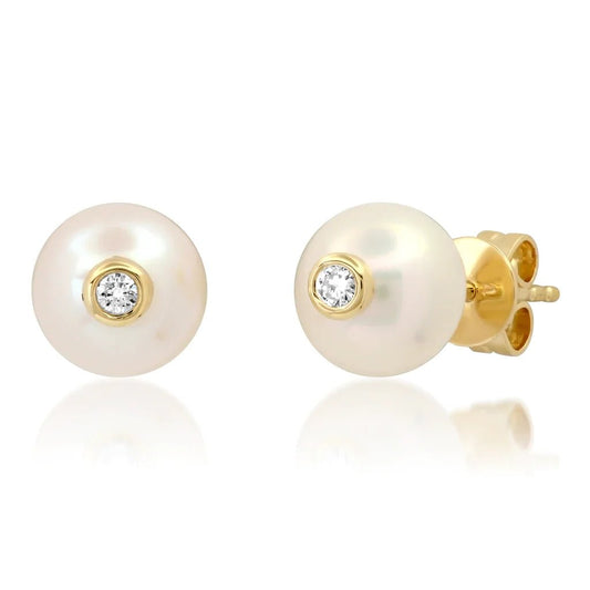 PEARL BEZEL STUDS - thegreatputonmvPEARL BEZEL STUDSPEARL BEZEL STUDSPEARL BEZEL STUDSEarringsSamira 13thegreatputonmvP - 5067 - EPS - 182 - YGPEARL BEZEL STUDS36520327