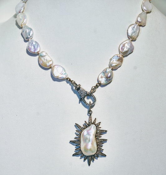 Pearl With Diamond Burst On Knotted Pearl Chain - thegreatputonmvPearl With Diamond Burst On Knotted Pearl ChainPearl With Diamond Burst On Knotted Pearl ChainPearl With Diamond Burst On Knotted Pearl ChainNecklacesSafia DaythegreatputonmvPearl With Diamond Burst On Knotted Pearl Chain31048583