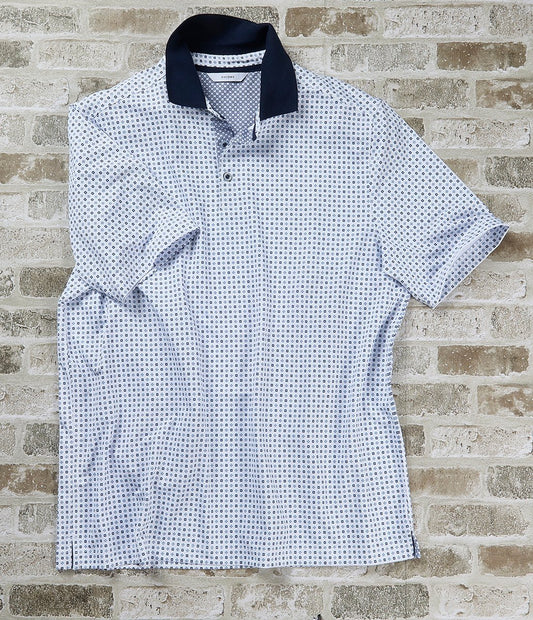 Texture With Geo Print Rib Polo - thegreatputonmvTexture With Geo Print Rib PoloTexture With Geo Print Rib PoloTexture With Geo Print Rib PoloT - SHIRTNICOBYthegreatputonmvNC26S19382Texture With Geo Print Rib PoloMNAVY/SKY