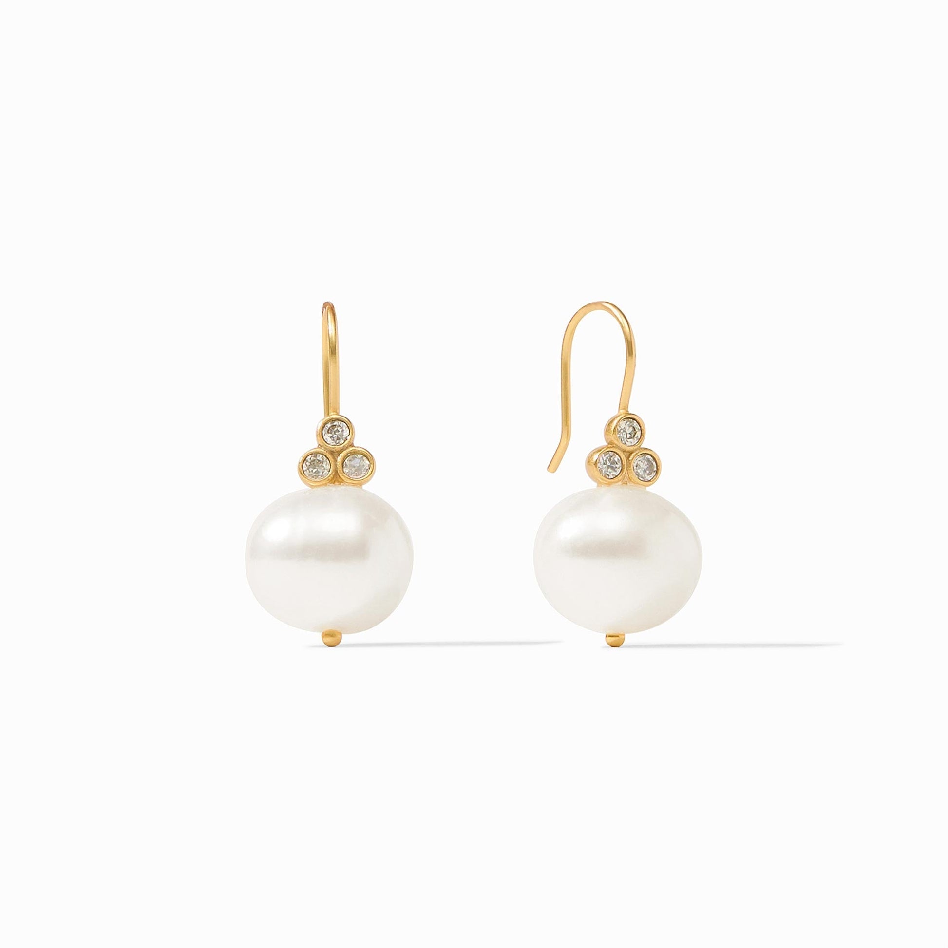 Tudor Pearl Earring - thegreatputonmvTudor Pearl EarringTudor Pearl EarringTudor Pearl EarringEarringsJulie VosthegreatputonmvThis day - to - night earring's luminous freshwater pearl sits below a trio of brilliant cut CZs, suspended from an elegant golden French wire.GoldOS11072135