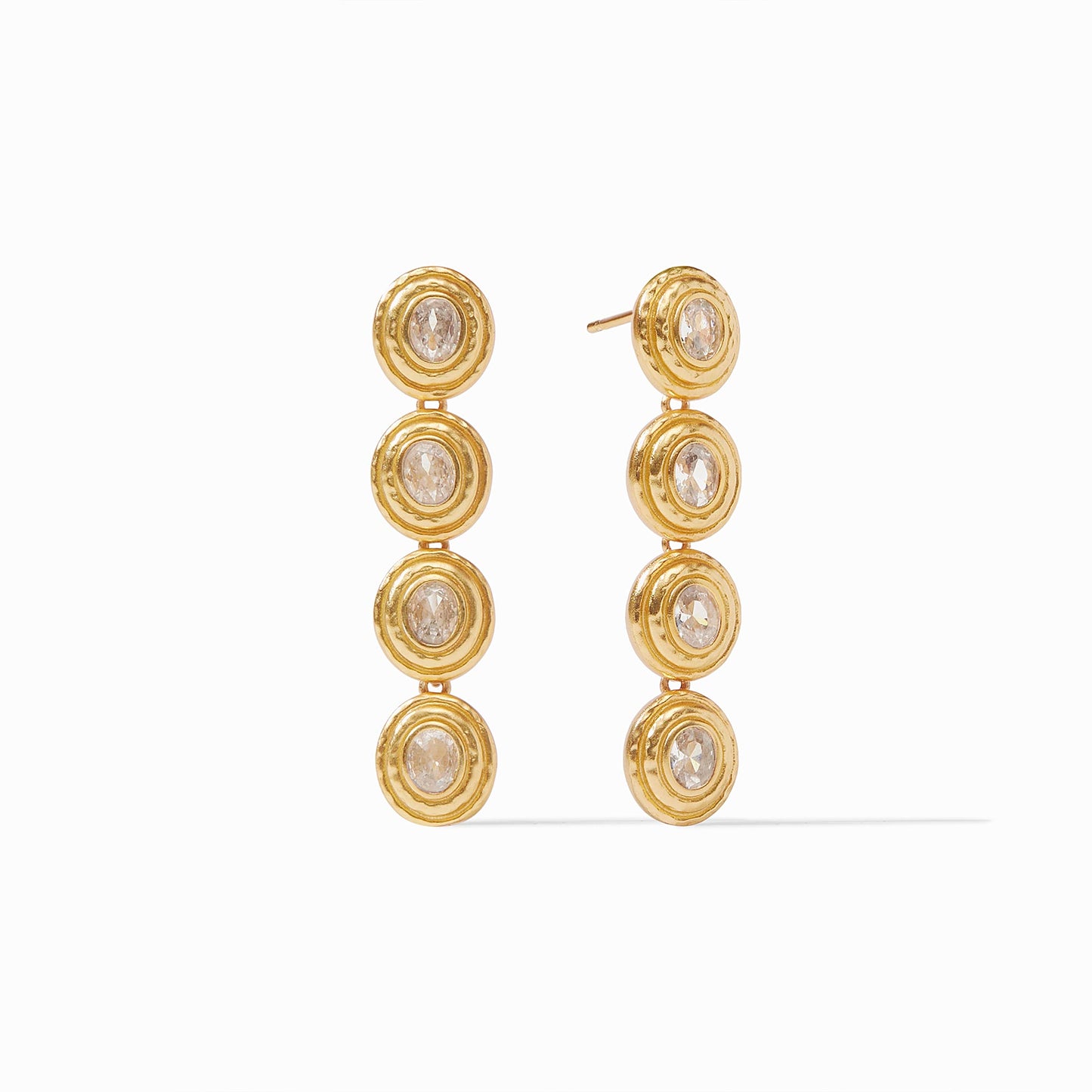 Tudor Tier Earring - thegreatputonmvTudor Tier EarringTudor Tier EarringTudor Tier EarringEarringsJulie VosthegreatputonmvER831GCZ00Four oval rose cut gemstones are set in lightly hammered golden walls and linked together for a dramatic earring that moves with you.GoldOS23771271