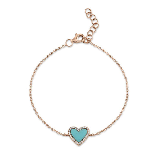 Turquoise Heart Bracelet - thegreatputonmvTurquoise Heart BraceletTurquoise Heart BraceletTurquoise Heart BraceletBraceletShy CreationthegreatputonmvSC55019292Turquoise Heart BraceletTurquoise 14K Rose/Gold63199623