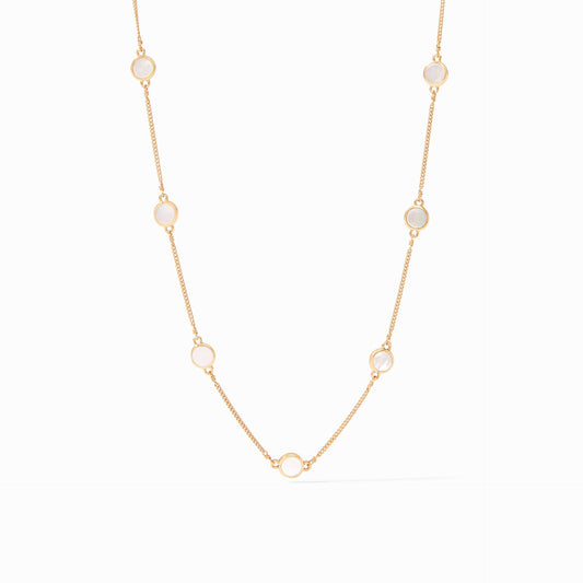 Valencia Delicate Station Necklace - thegreatputonmvValencia Delicate Station NecklaceValencia Delicate Station NecklaceValencia Delicate Station NecklaceNecklacesJulie VosthegreatputonmvN287GMPL00Nine delicate mother of pearl stations on a fine chain.Gold - Mother of PearlOS30630535