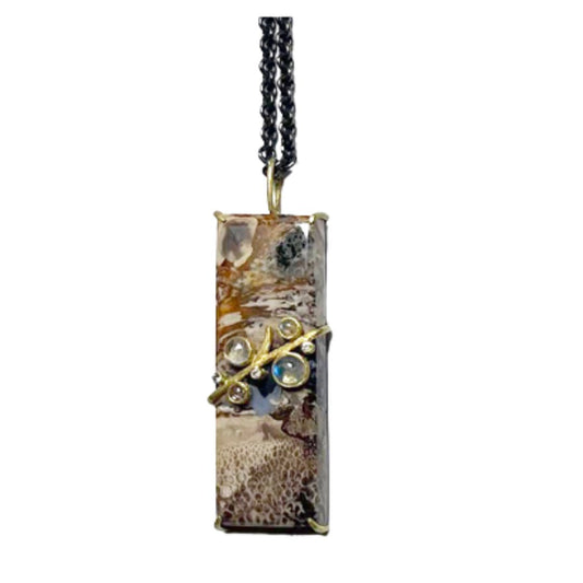Vine Wrapped Jasper Necklace - thegreatputonmvVine Wrapped Jasper NecklaceVine Wrapped Jasper NecklaceVine Wrapped Jasper NecklacePendantLaurie Kaiserthegreatputonmv5283Vine Wrapped Jasper Necklace47677063