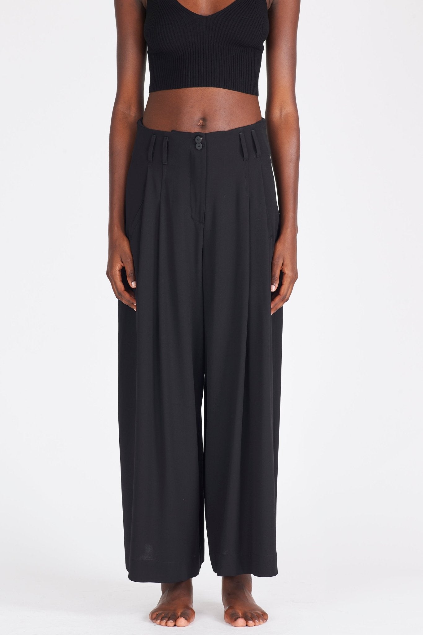 Wool Viscose Wide Cropped Pants - thegreatputonmvWool Viscose Wide Cropped PantsWool Viscose Wide Cropped PantsWool Viscose Wide Cropped PantsWOMEN'S PANTSISABEL BENENATOthegreatputonmvDW04S24Wool Viscose Wide Cropped PantsBLACK 0138