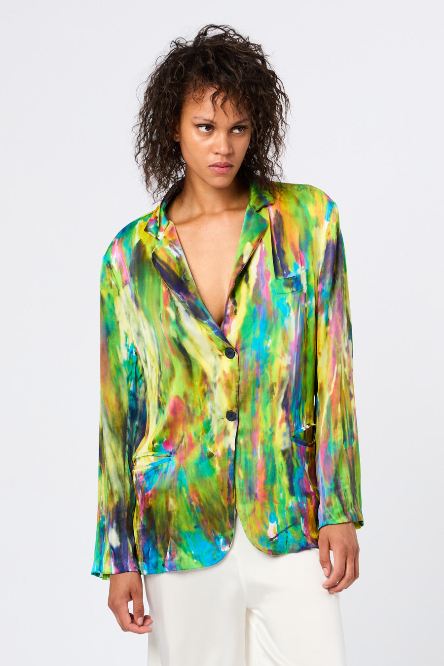 Painter's Coloring Silk Rever Jacket
