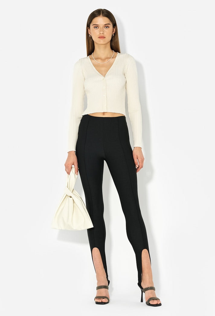 GINZA RIB CROPPED CARDIGAN