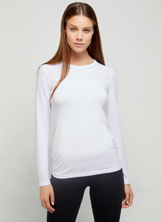 Budah Mesh Top - thegreatputonmvBudah Mesh TopBudah Mesh TopBudah Mesh TopTopAnatomiethegreatputonmv94484Slim fit Crewneck Long sleeves Mesh sleeves and yoke Hits slightly below waist Silky, signature stretch-jersey Figure-flattering and won't wrinkle in your suitcase Jersey: imported 96% cotton / 4% elastane Mesh: imported 94% polyester / 6% elastaneWhiteXS56746681