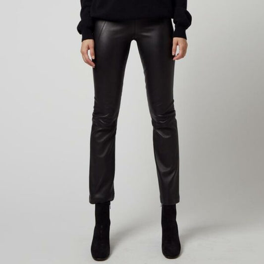 Nita Cropped Flare Leather Pant - thegreatputonmvNita Cropped Flare Leather PantNita Cropped Flare Leather PantNita Cropped Flare Leather PantLeather pantsElaine KimthegreatputonmvFitted through the knee with a slight kick flare Cropped length hits below the calf Dry clean Made in Los AngelesS76934467